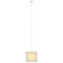 HOMCOM Linen Pendant Light, E27 Lampshade For Living Room, Bedroom