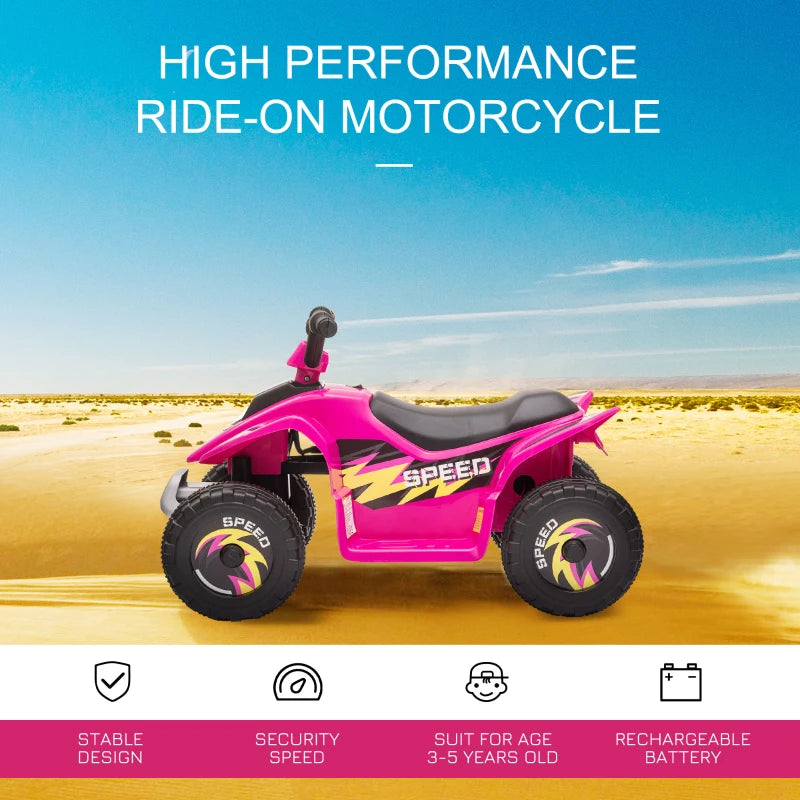 HOMCOM 6V Kids Electric Ride on Car  for 18-36 Months Old- Pink