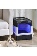 KidKid Large Enclosed Cat Litter Box With Disinfection Light