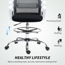 HOMCOM Draughtsman Chair, Mesh Ergonomic Drafting Chair