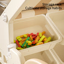 Kidkid Plastic Playhouse with Built-in Storage Rack and Building Block Table