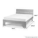 Manhattan Bed Double 135cm Grey