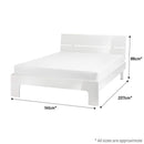Manhattan Bed Double 135cm White