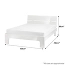 Manhattan Bed King 150cm White