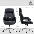 HOMCOM PU Leather Office Chair with Spring Padding Swivel Wheels