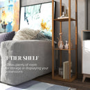 HOMCOM Modern Floor Lamp Light With 3 Shelves Fabric Lampshade