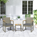 Outsunny 3-Piece Rattan Bistro Set with Acacia Wood Table