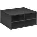 HOMCOM Desktop Printer Stand With 3 Open Compartments, Desk Organiser, Black