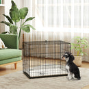 PawHut Dog Crate With 2 Doors, Tray, Soft Cushion