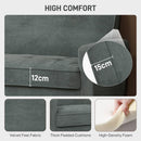 HOMCOM 2 Seater Sofa, Velvet-Feel Upholstered Loveseat for Small Space