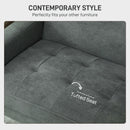 HOMCOM 2 Seater Sofa, Velvet-Feel Upholstered Loveseat for Small Space