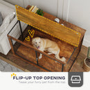 PawHut Dog Crate Furniture with Flip-up Top, 2 Doors