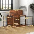 PawHut Dog Crate Furniture with Flip-up Top, 2 Doors