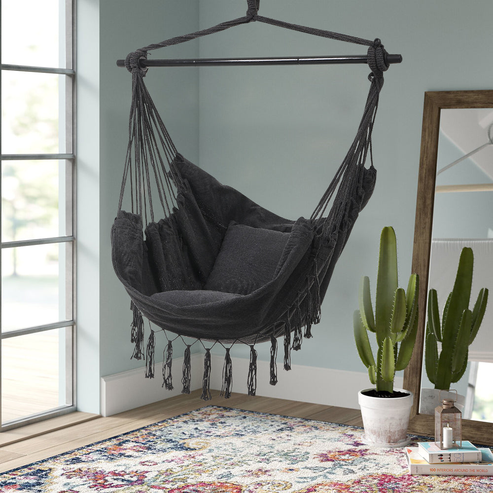 KOMOREBI Hammock Chair | Hanging Rope Swing for Indoor & Outdoor | Soft & D＿並行輸入品