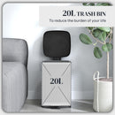 HOMCOM 20L Kitchen Pedal Bin, Metal Rubbish Bin With Soft-close Lid