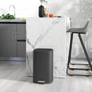 HOMCOM 20L Kitchen Pedal Bin, Metal Rubbish Bin With Soft-close Lid