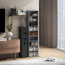 HOMCOM 260 CD Storage Unit 120 DVD Storage Tower with 9 Compartments