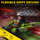 HOMCOM 24V Electric Go Kart For Kids With Adjustable Seat
