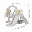 Kidkid 3 in 1 Toddler Slide and Swing Playset with Basketball Hoop