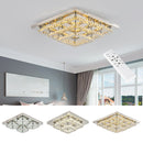 Livingandhome Modern Double-tiers Median-size Crystal LED Ceiling Light