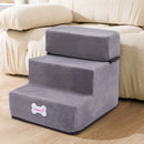 KidKid 3-step Upholstered Pet Stairs Climbing Ladder