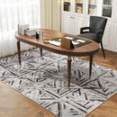 HOMCOM Non-Slip Washable Rug, Chenille Floor Carpet for Living Room,
