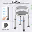 HOMCOM 360 Degree Swivel Shower Stool with Non-Slip Feet for Disabled