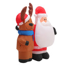 Livingandhome 1.5m Inflatable Father Christmas Air Blown with 4 LED Light UK Plug Outdoor Decor