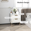 HOMCOM Bedside Table Bedside Cabinet with 2 Drawers for Bedroom