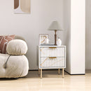 HOMCOM Bedside Table Bedside Cabinet with 2 Drawers for Bedroom