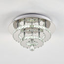 Livingandhome Modern Double-tiers Round Crystal LED Ceiling Light