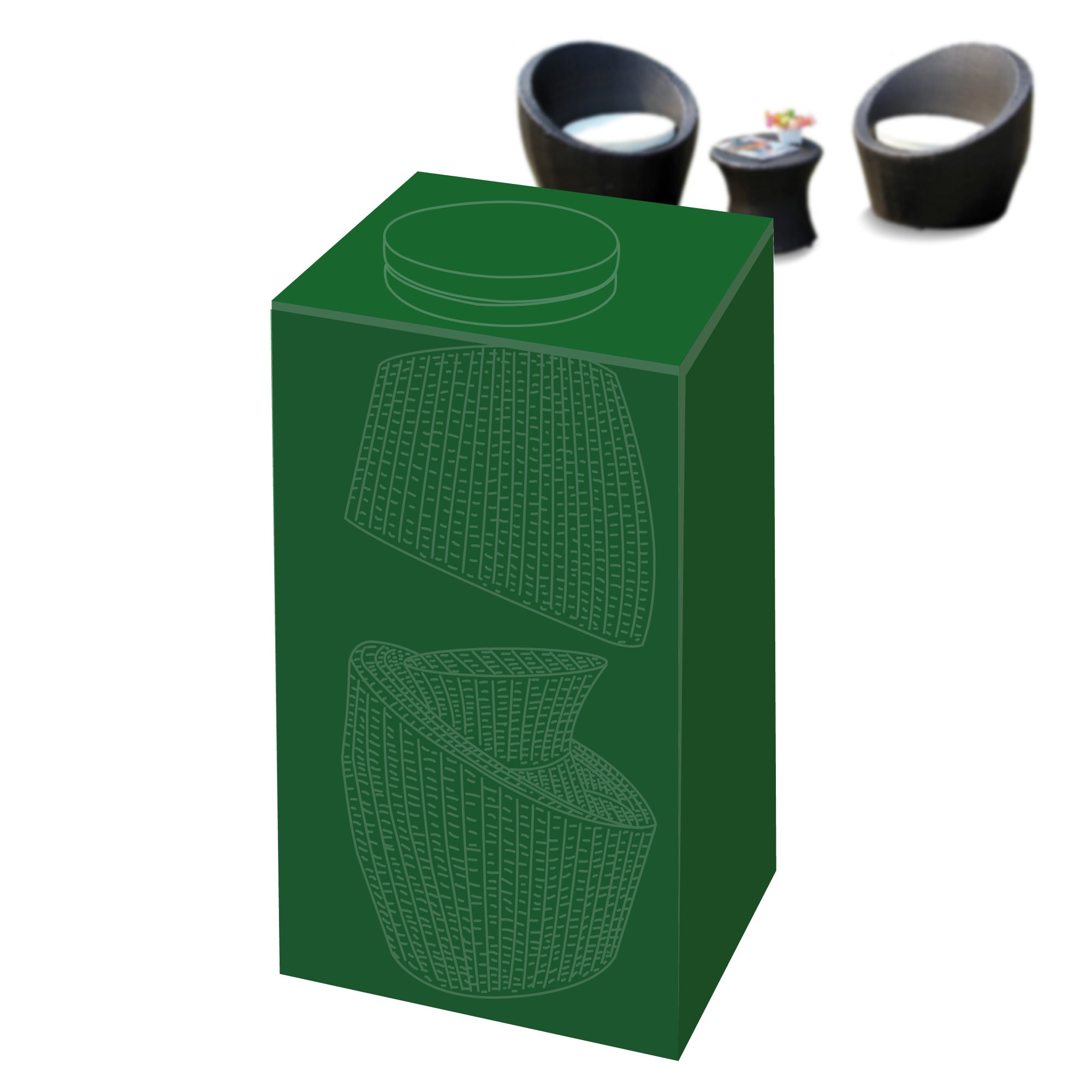 Silver & Stone Outdoor Furniture Cover for Egg Bistro Dark Green