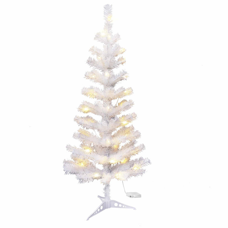 Christmas Sparkle Pre Lit Artificial Traditional Christmas Tree 3.5ft with White LED Lights