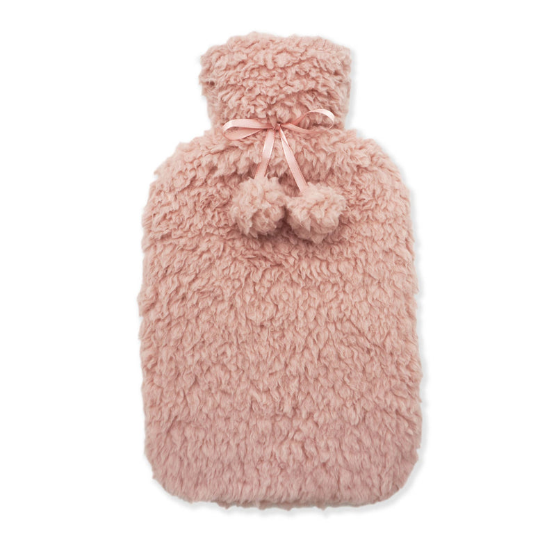 Lewis's Hot Water Bottle with Teddy Fleece Cover 2L - Pink