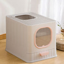 KidKid Enclosed Folding Cat Litter Box Toilet with Scoop