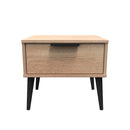 Helsinki Ready Assembled Bedside Table with 1 Drawer  - Bardolino Oak