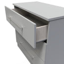 Wellington Ready Assembled Chest of Drawers with 3 Drawers  - Uniform Matt & Dusk Grey