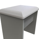 Paris Ready Assembled Dressing Table Stool  - Uniform Gloss & Dusk Grey