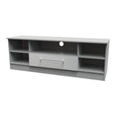 Wellington Ready Assembled TV Unit with 1 Drawer Wide  - Uniform Matt & Dusk Grey