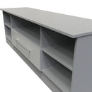 Wellington Ready Assembled TV Unit with 1 Drawer Wide  - Uniform Matt & Dusk Grey