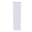 Wellington Ready Assembled Wardrobe with Triple Mirror  - Black Matt & White