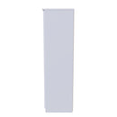 Cairo Ready Assembled Wardrobe with 2 Doors  - White Gloss & White