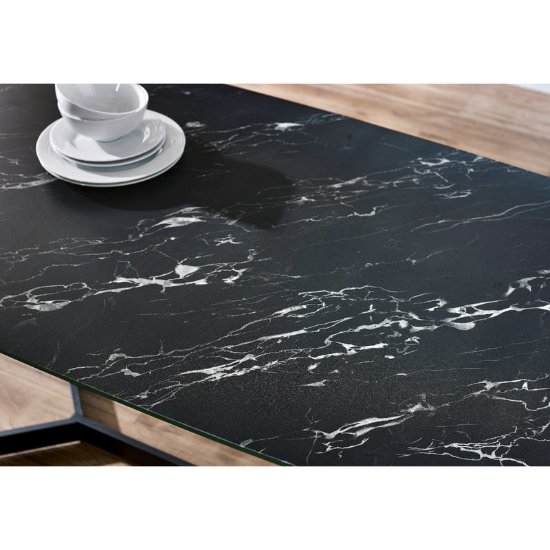 Olympus Dining Table 1.6m - Black Marble
