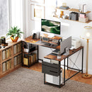 HOMCOM 168cm Reversible L Shaped Desk, 240cm Two Person Desk
