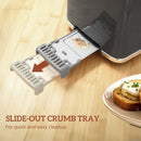 HOMCOM 1.7L 3000W Rapid Boil Kettle and 2 Slice Toaster Set Crumb Tray