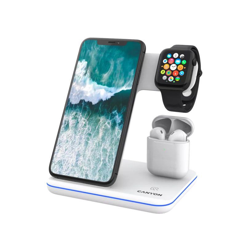 Canyon Wireless Charging Station 3-in-1 WS-302 - White