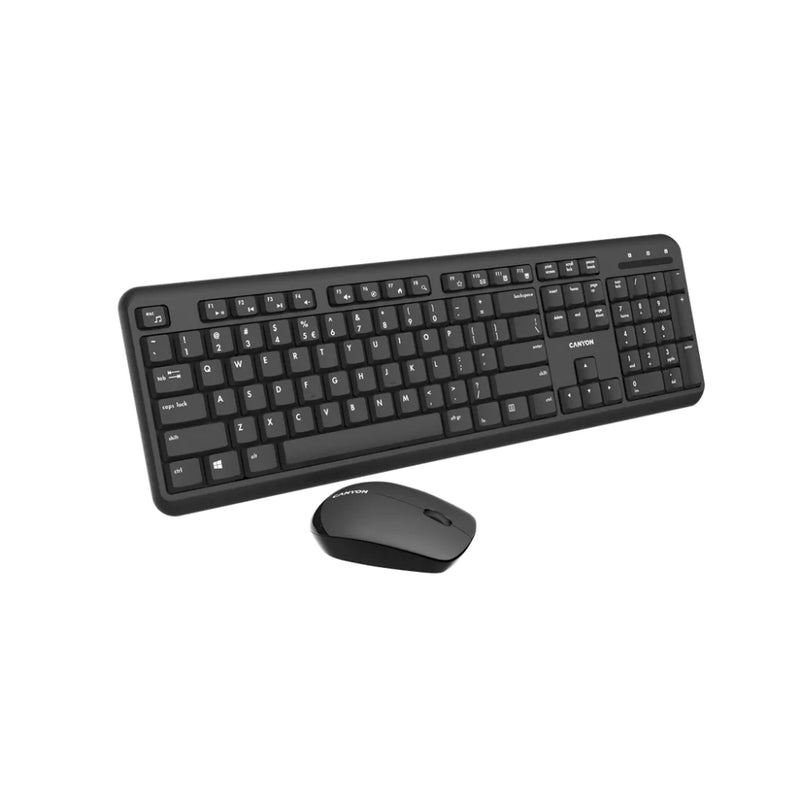 Canyon Wireless Keyboard and Mouse Set - Black