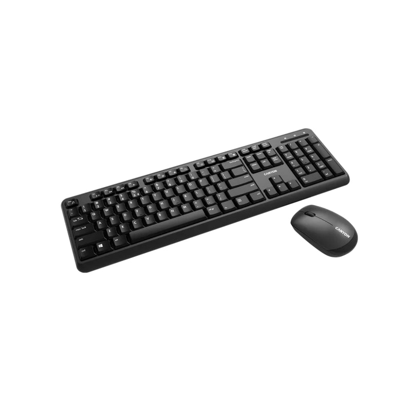 Canyon Wireless Keyboard and Mouse Set - Black
