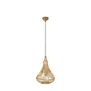 EGLO Amsfield Rattan Pendant Light Teardrop - Brown