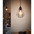 EGLO Tarbes Geometric Wire Pendant Light - Black